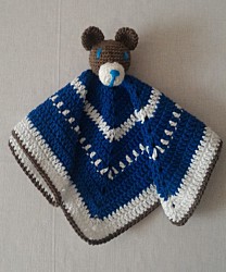 Schmusetuch - Hund - Blau / Grau / Weiß