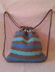 Turnbeutel - Grau / Blau / Türkis