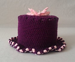 Toilettenpapierrollen Überzieher - Schmetterling - Lila / Rosa mit Schmetterling