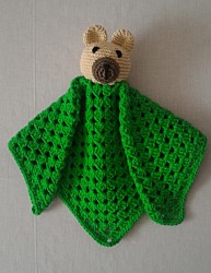 Schmusetuch - Teddybär - Grün / Beige